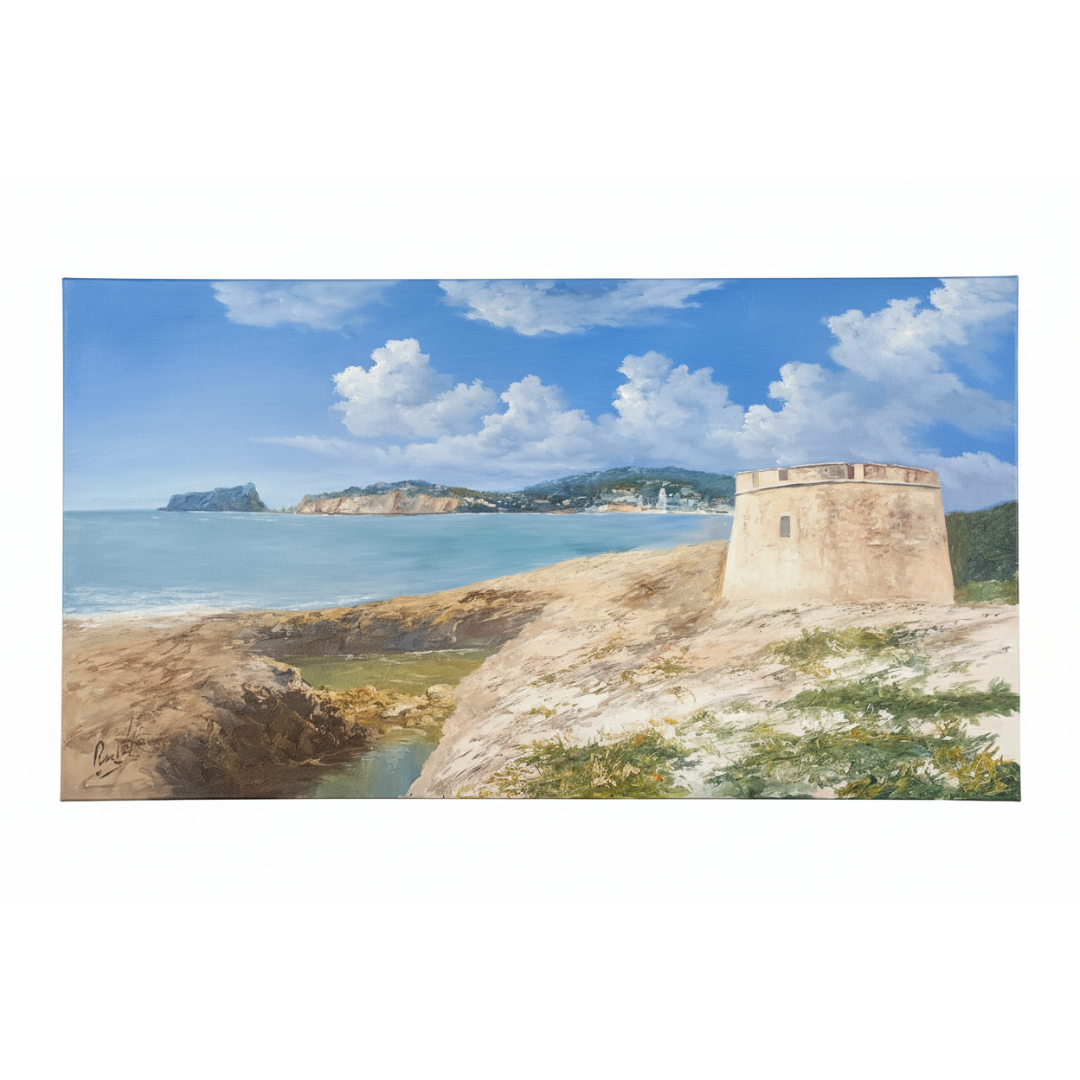 Óleo Vigía del Mediterráneo – Óleo Original (80x150cm)
