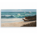 Óleo Costa Turquesa – Óleo Original (70x140cm)