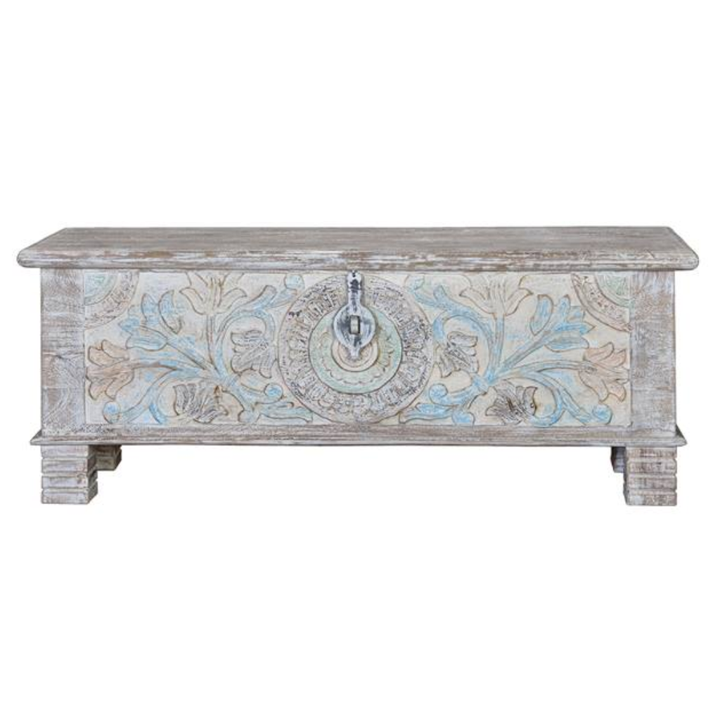 Arca Monolito de Mango – Baúl de Madera Maciza (116 cm)