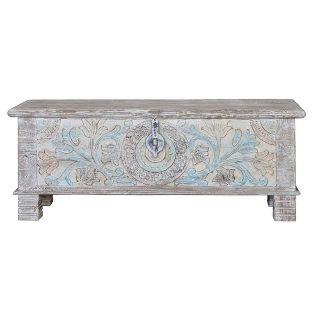Arca Monolito de Mango – Baúl de Madera Maciza (116 cm)
