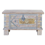 Arca Esencia Colonial – Baúl de Mango y Bronce (80 cm)