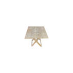 Veta Viva – Set de Mesa y Taburete con Grabados Artesanales