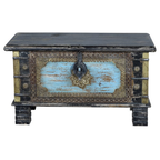 Arca Legado Compacto – Baúl de Mango y Bronce (80 cm)