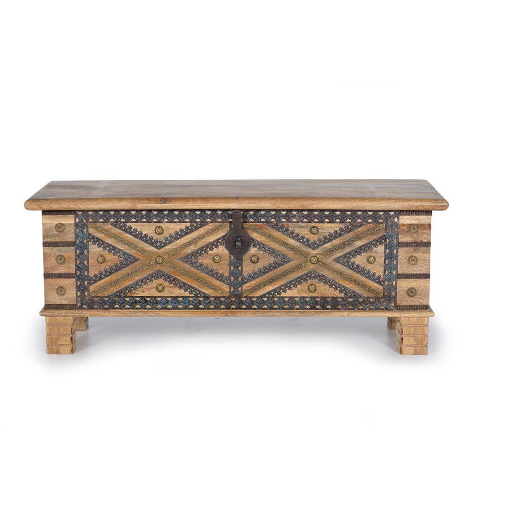 Arca Raíces de Mango – Baúl en Madera Natural (116 cm)