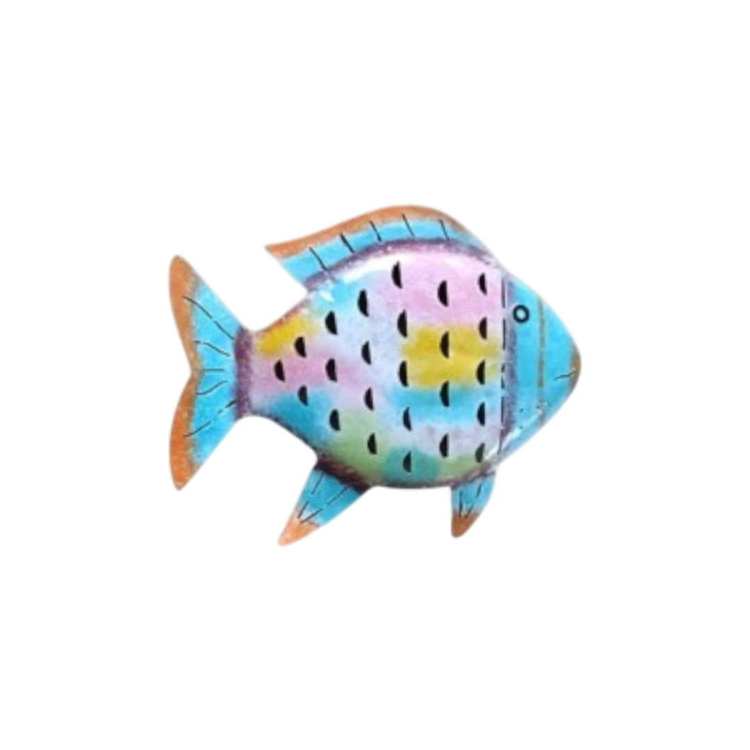 Decoración de Pared - Pez Metal Multicolor (40 cm y 50 cm)