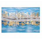 Óleo Reflejos de Oro – Óleo Original con Pan de Oro (90x60cm)
