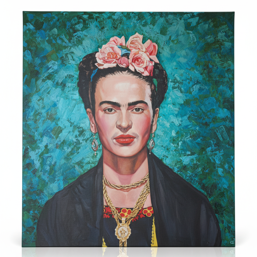 Óleo Esencia de Frida – Óleo Original (120x120cm)