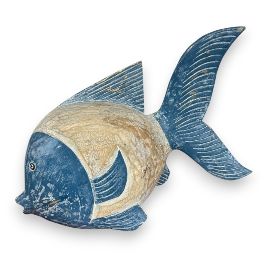 Pez Estela Bicolor – Escultura de Pared (50x45 cm)