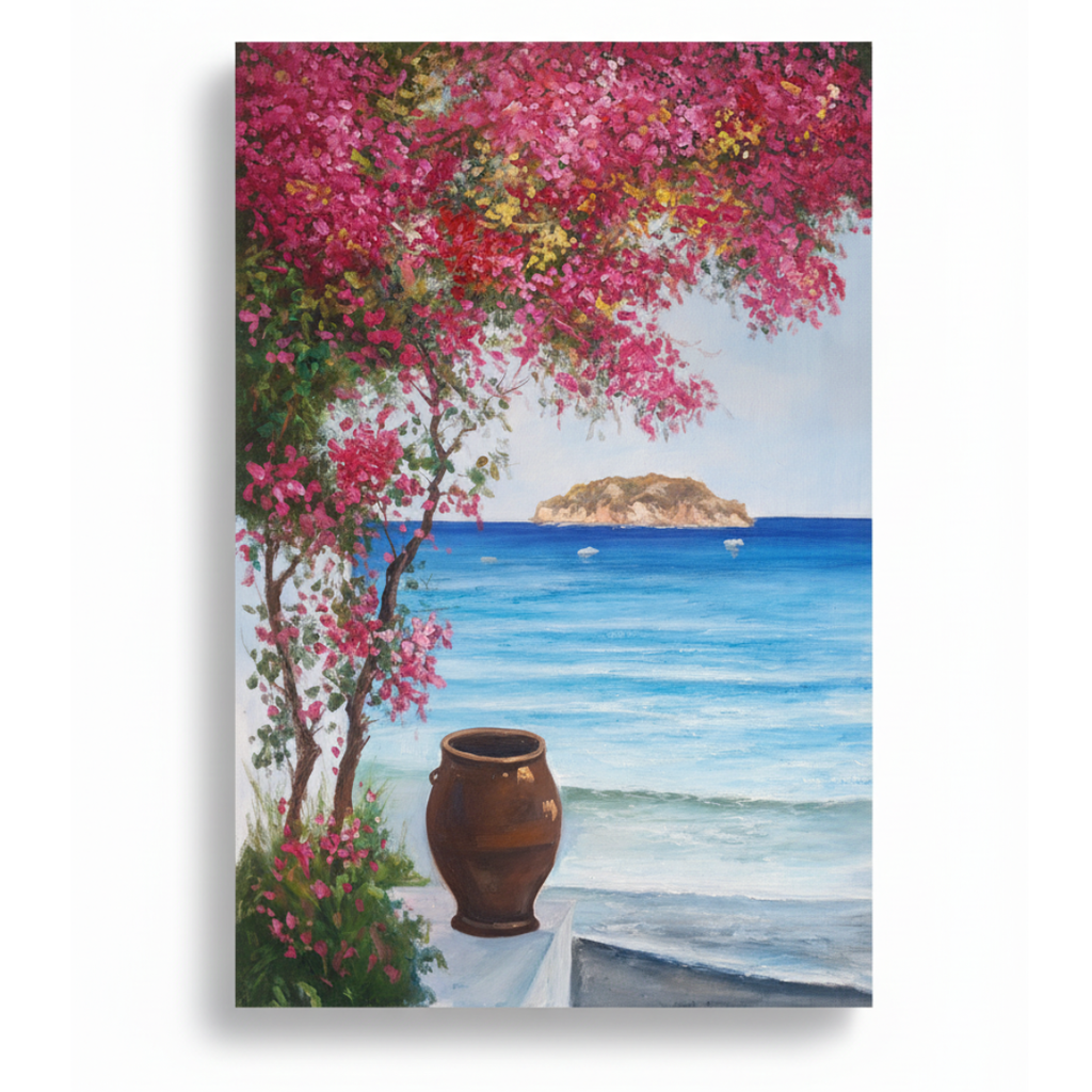 Óleo Rincón Turquesa – Óleo Original (60x90cm)