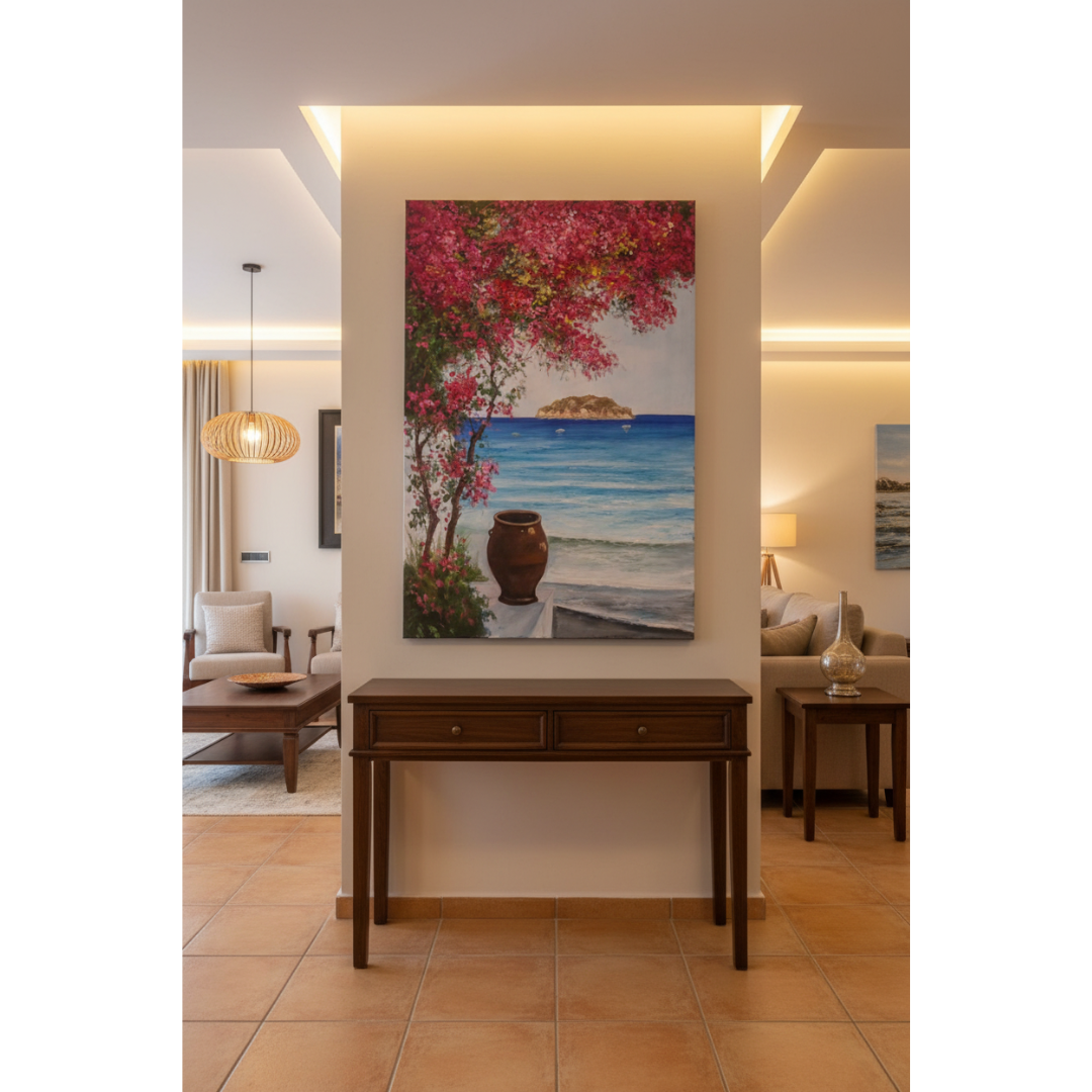 Óleo Rincón Turquesa – Óleo Original (60x90cm)