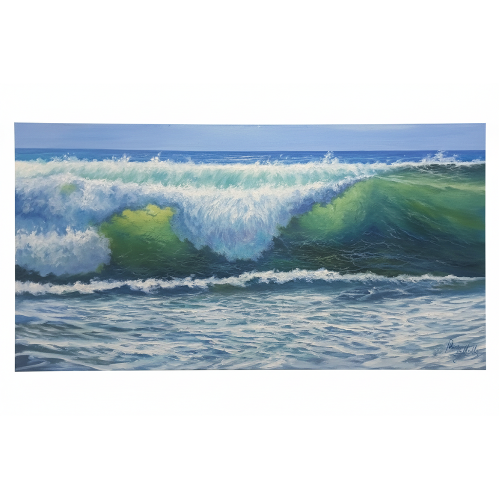 Óleo Transparencia Marina – Óleo Original (100x200cm)