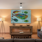 Óleo Cardumen en Color – Óleo Original (100x150cm)