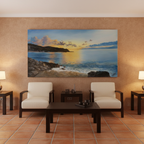 Óleo Ocaso en la Ensenada – Óleo Original (80x150cm)