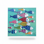 Óleo Acuario Mediterráneo – Óleo Original (90x90cm)