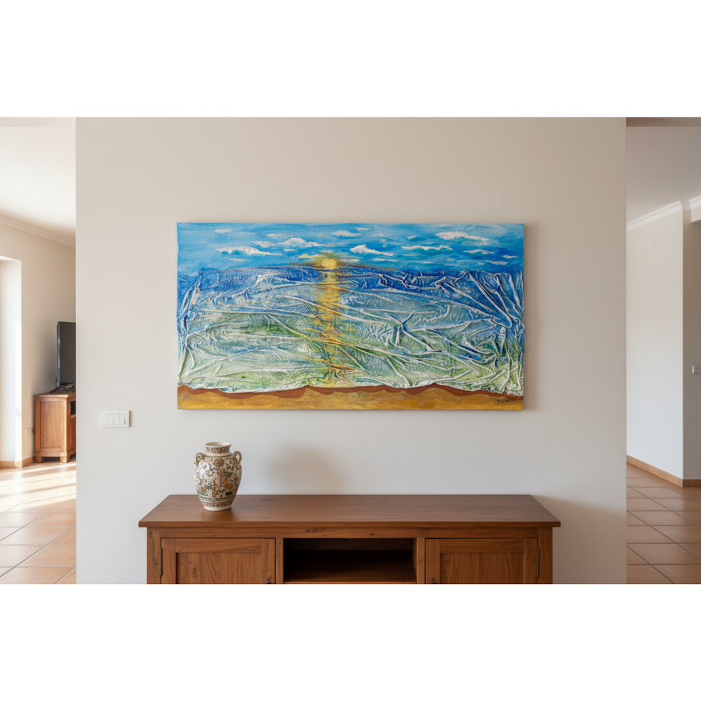 Óleo Marea Escultórica – Óleo Original (80x150cm)