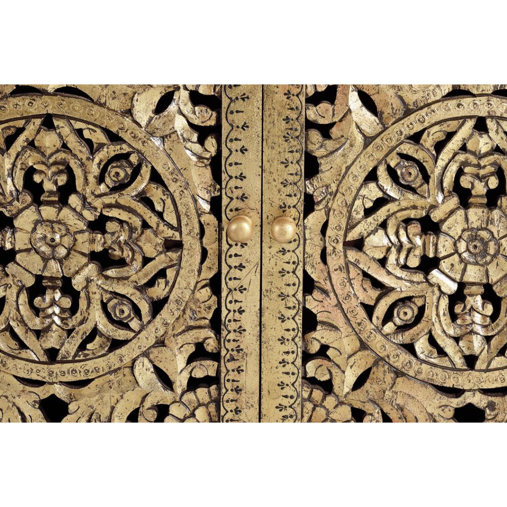 Cómoda Aura de Midas– Mango Tallado y Oro (110 cm)