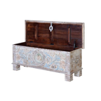 Arca Monolito de Mango – Baúl de Madera Maciza (116 cm)