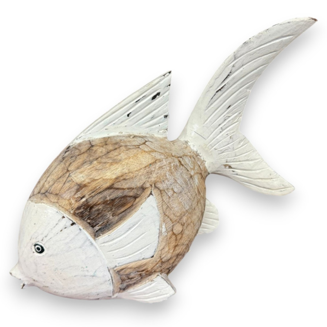 Pez Estela Bicolor – Escultura de Pared (50x45 cm)