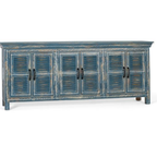 Aparador Océano de Mango – 6 Puertas Pintadas a Mano (184 cm)