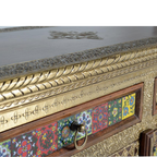 Aparador Zoco Real – Acacia, Azulejos y Bronce Repujado (150 cm)