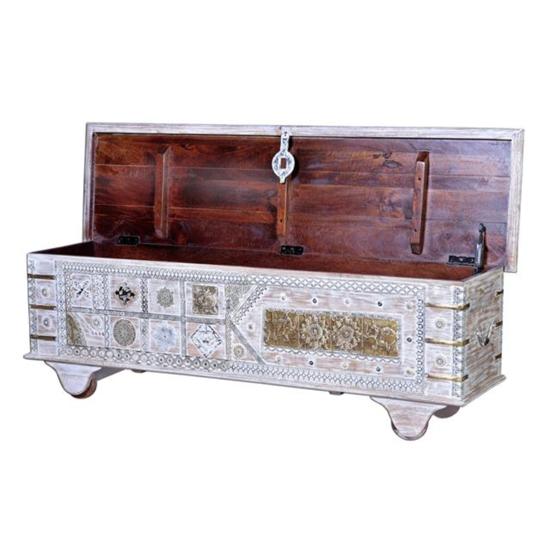 Arca Gran Horizonte – Baúl de Mango y Bronce XL (146 cm)