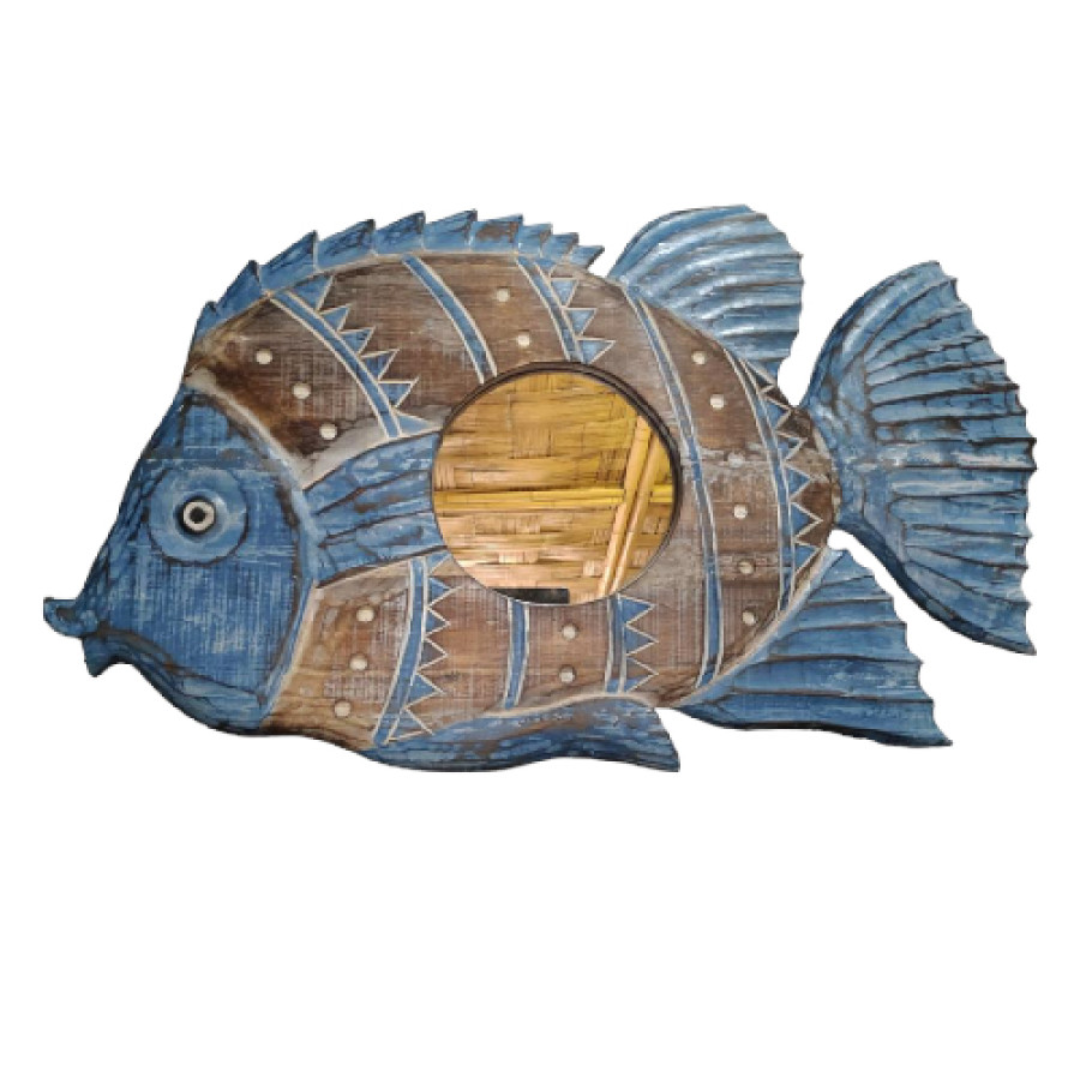 Espejo Silueta del Mar – Diseño Pez Escultural (50 cm)