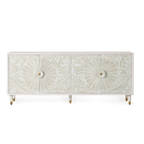 Aparador Cuadrante Real – Mango Tallado de 4 Puertas (190 cm)