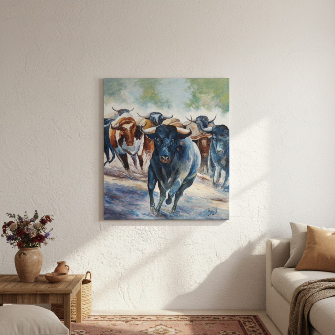 Óleo Fuerza en Movimiento – Óleo Original (90x90cm)