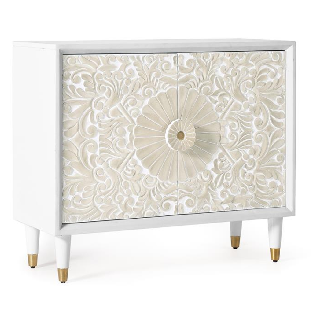 Consola Filigrana de Mango – Madera Tallada a Mano (90 cm)
