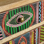 Mueble TV/Cómoda Cromía Compacta – Mango y Detalles Multicolor (100 cm)