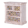 Cómoda Bakhra Mosaico – Mango, Azulejo y Bronce (90 cm)