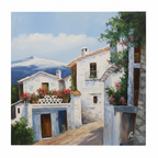 Óleo Pueblos Blancos – Óleo Original (100x100cm)