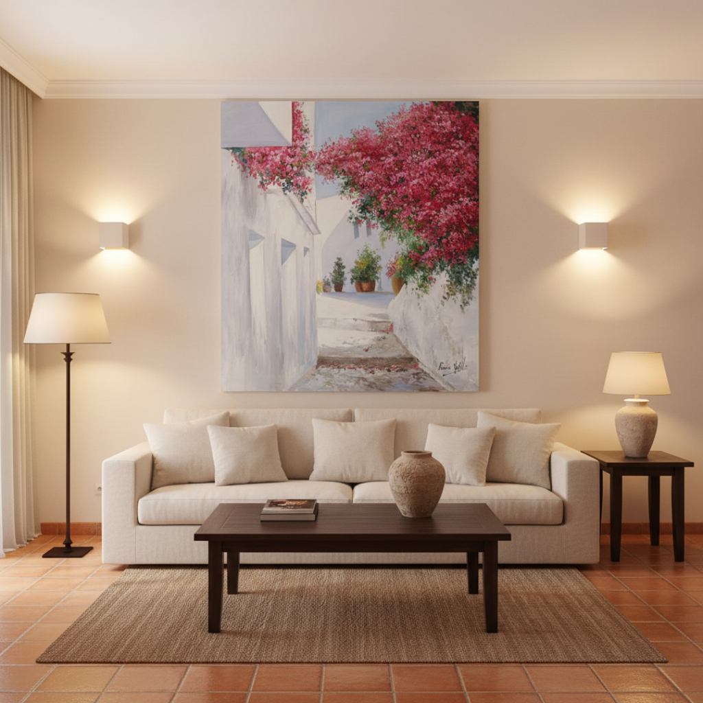 Óleo Mirada del Norte – Óleo Original (90x90cm)