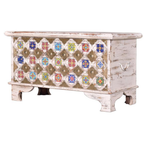 Arca Esencia Bakhra – Baúl de Mango, Azulejo y Bronce (80 cm)