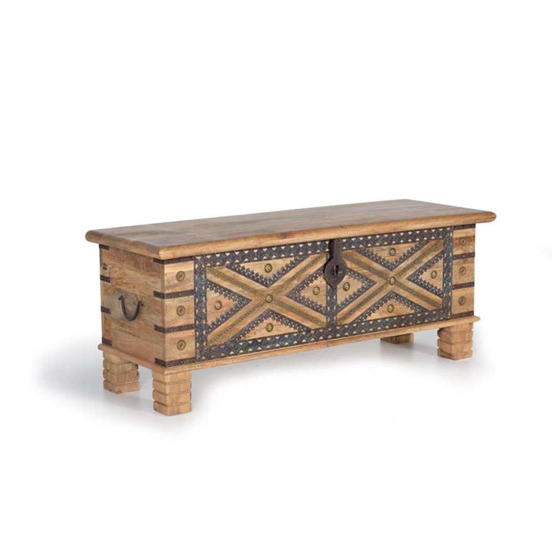 Arca Raíces de Mango – Baúl en Madera Natural (116 cm)