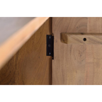 Aparador Corteza de Acacia – Madera Maciza Tallada de 4 Puertas (190 cm)
