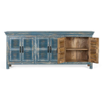 Aparador Océano de Mango – 6 Puertas Pintadas a Mano (184 cm)