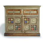 Cómoda Mosaico del Sultán – Acacia, Azulejo y Bronce (105 cm)