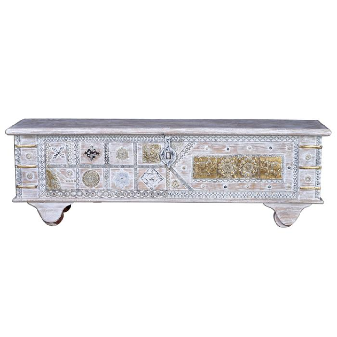 Arca Gran Horizonte – Baúl de Mango y Bronce XL (146 cm)