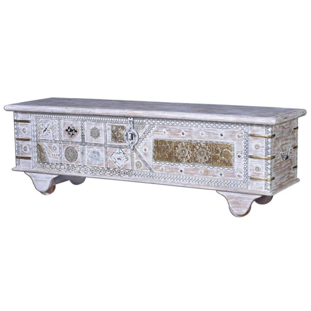 Arca Gran Horizonte – Baúl de Mango y Bronce XL (146 cm)