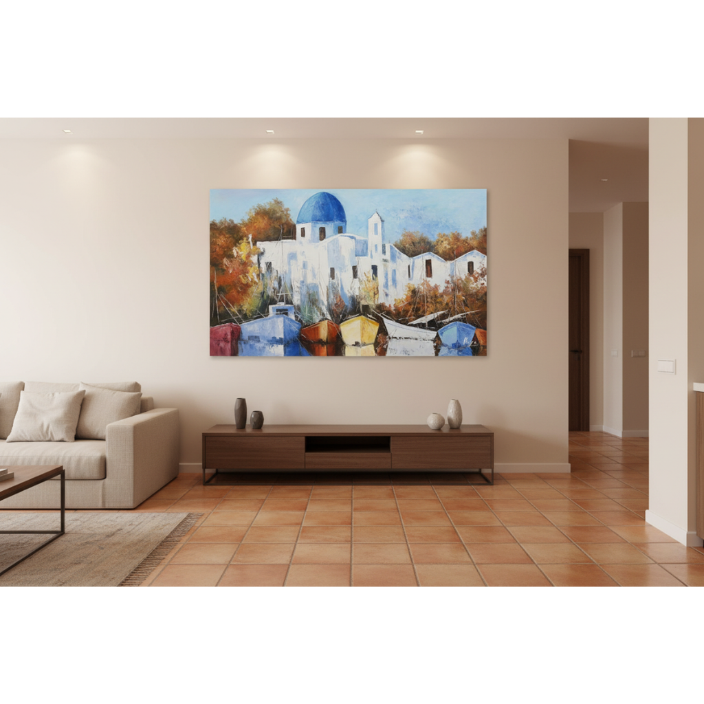 Óleo Cúpula al Mar – Óleo Original (90x150cm)