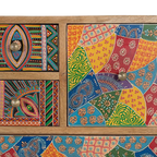 Cómoda Mosaico de 14 Relatos – Mango y Policromía Artesanal (120 cm)