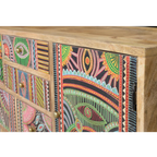 Mueble TV/Cómoda Cromía Compacta – Mango y Detalles Multicolor (100 cm)