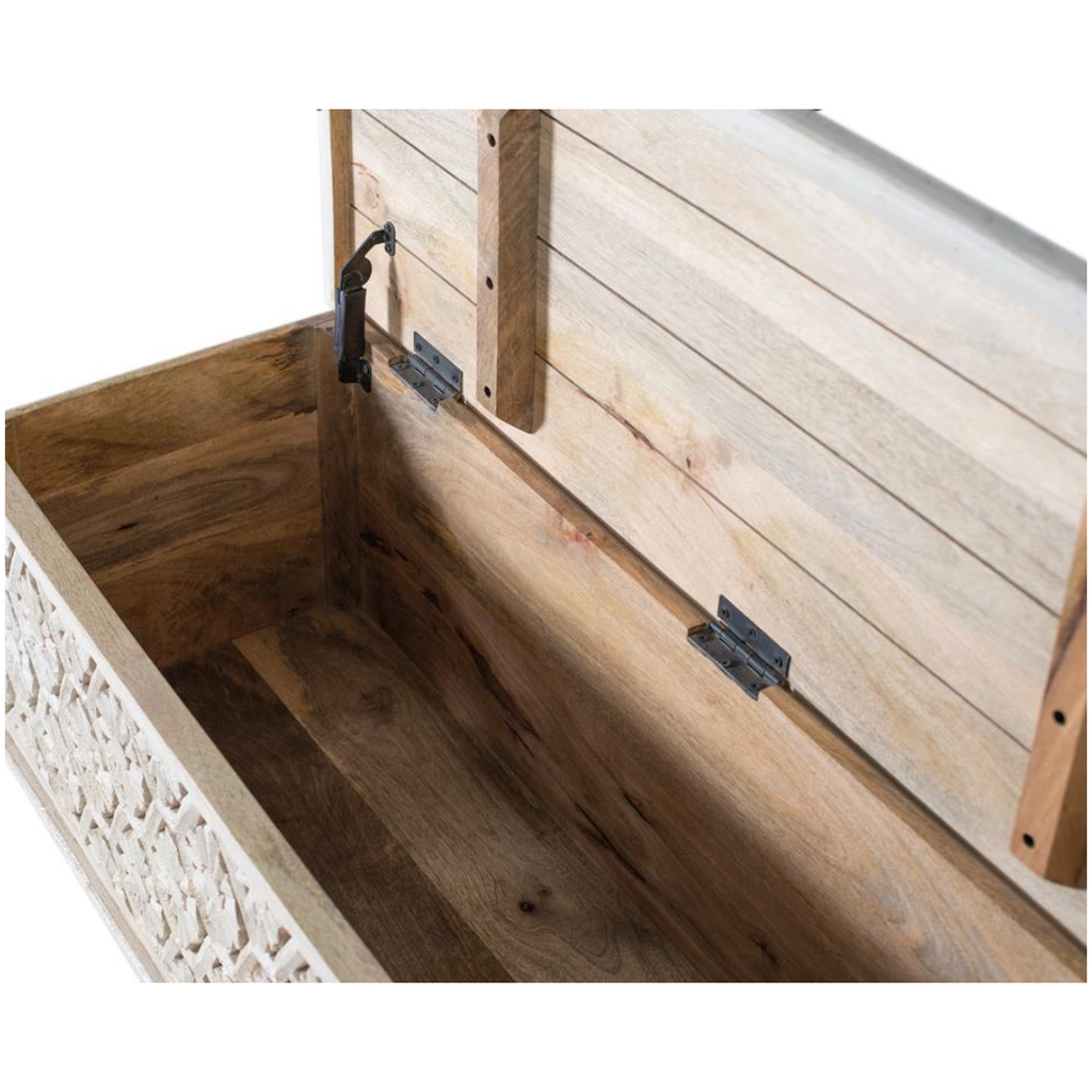 Arca Bruma del Índico – Baúl en Blanco Decapé (116 cm)