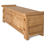Arca Teca Pura – Baúl de Madera Maciza y Diseño Oriental (114 cm)