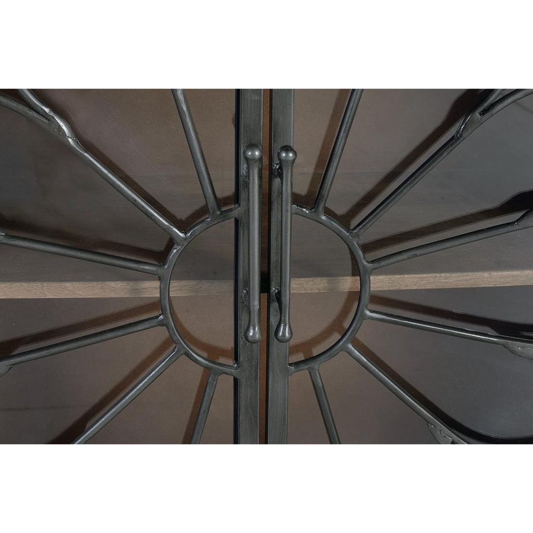 Aparador Horizonte Industrial – Mango Macizo y Metal (190 cm)