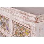 Cómoda Bakhra Mosaico – Mango, Azulejo y Bronce (90 cm)