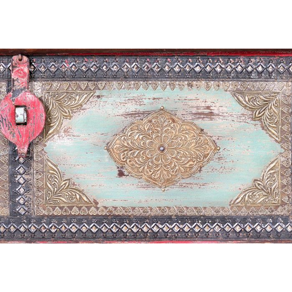 Arca Legado Colonial – Baúl de Mango y Bronce (116 cm)