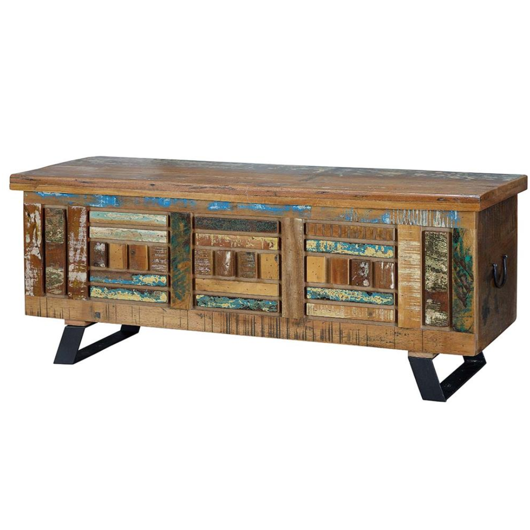 Arca Legado Urbano – Baúl de Madera Reciclada y Hierro (116 cm)