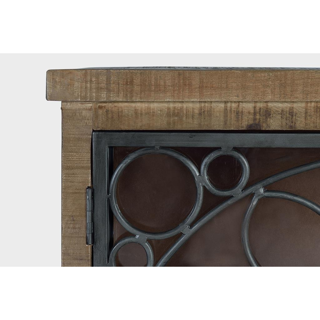 Aparador Horizonte Industrial – Mango Macizo y Metal (190 cm)